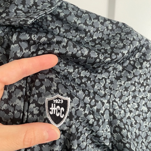 FootJoy Women's Polo Grey Black Print Embroidered Logo HCC Size Small - Picture 4 of 7